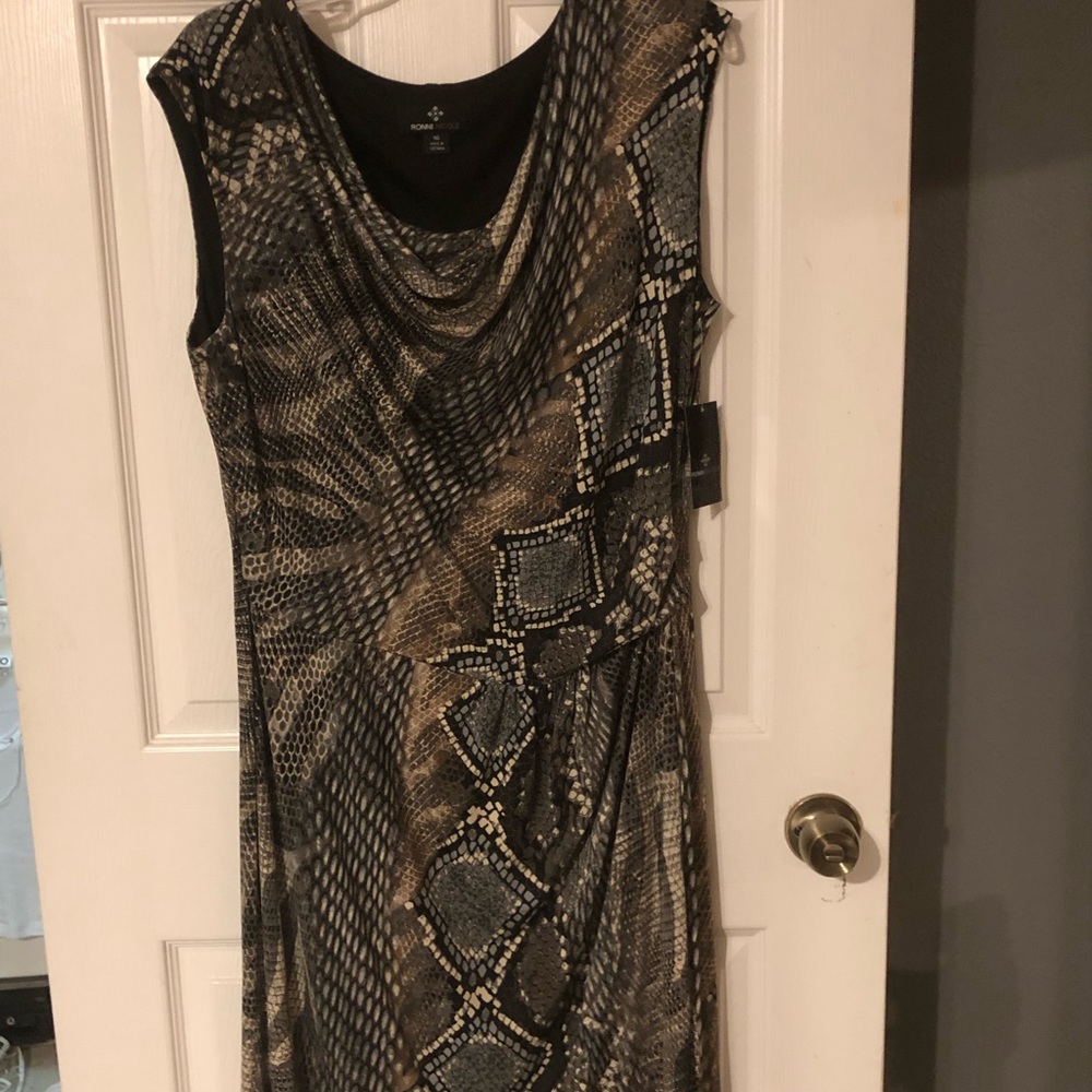 Ronnie Nicole snakeskin sexy sleeveless dress